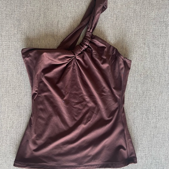 Abercrombie One Shoulder Silky Top - Picture 1 of 3